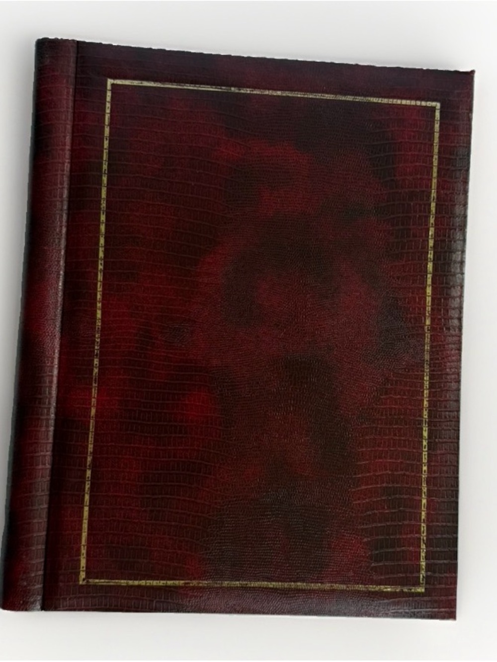 Vintage Photo Postcard Scrapbook Album Self Adhesive 11x9 Spiral Faux Leather